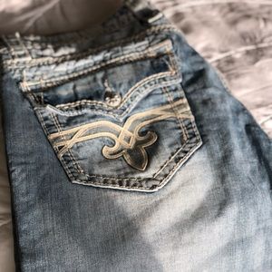 ✖️ROCK REVIVAL✖️MENS SIZE 38 REGULAR✖️LIGHT BLUE DISTRESSED DENIM✖️